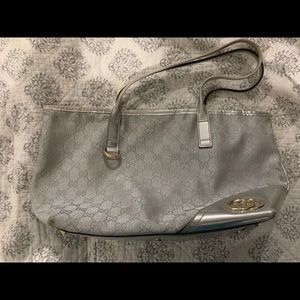 Gucci Metallic Tote Authentic